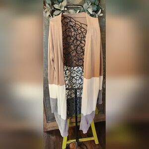 Color block cardigan